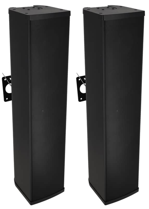 (2) Rockville WET ARRAY 100 BLACK 100w Wall Mount Array 70V Commercial Speakers image 1