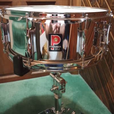 Premier 14 X5.5 Chrome Over Steel Snare Drum Chrome image 1