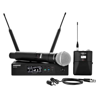Mint Shure QLXD124/85-G50-K Bodypack and Vocal Combo System with WL185 and SM58Bodypack and Vocal Combo System with WL185 and SM58Bodypack and Vocal Combo System with WL185 and SM58 image 1
