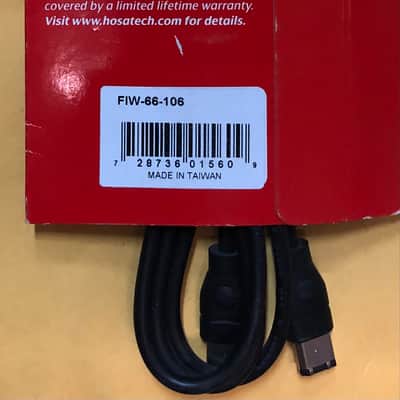 Hosa FIW-66-106 FireWire 400 Cable - Black image 2