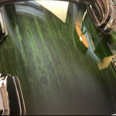 Tama Starclassic Bubinga Elite 14x6.5” Nightfall Green Cordia Lacquer Exotic w/Black Nickel BS1465BNN-GC image 3