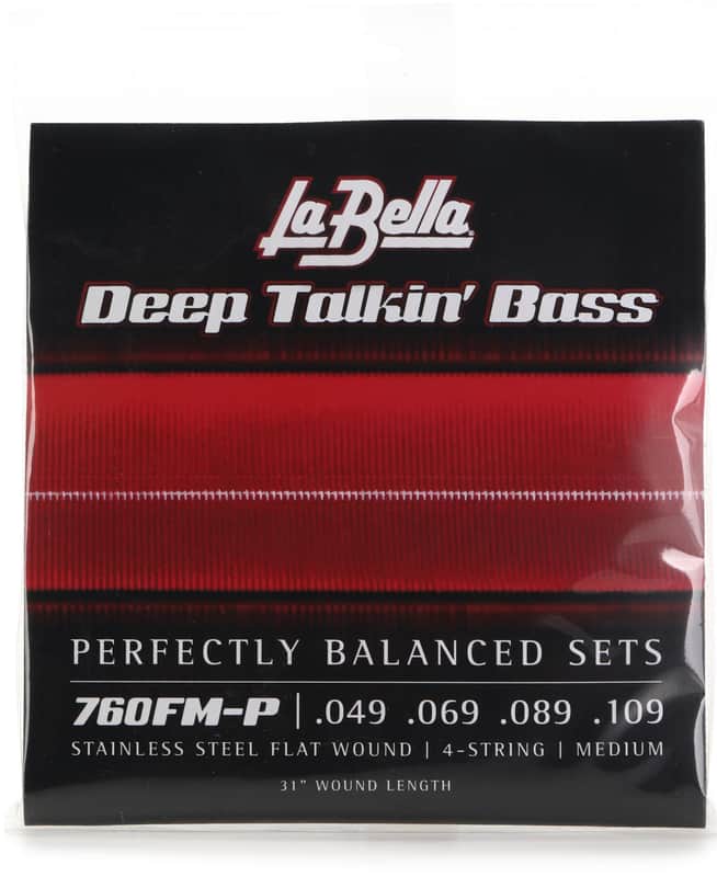 La Bella 760FM-P Deep Talkin' Bass Flatwound Bass Guitar Strings - .049-.109 Medium image 1