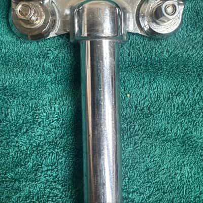 Ludwig Double Tom Drum Holder Mount Post 9 1/2” x 1” 70s - Chrome image 4