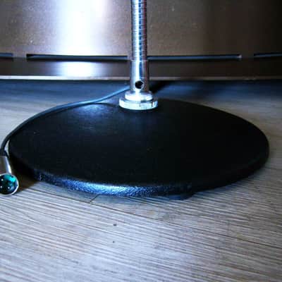 Vintage 1970's Atlas Sound MS12C microphone floor stand variant w GN-19 gooseneck, P3F XLR connector and cable Shure Electro Voice MS11C MS10C # 1 image 6