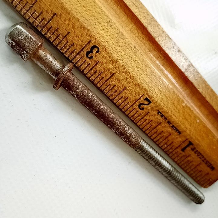 Leedy 3 3/8"12-24 Hex-Head T-Rod Snare Drum Tension Nickel Vintage 30s Tensioner — main photograph