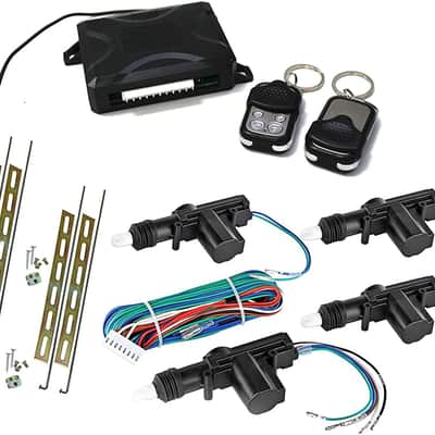 Absolute CDLA-500 4 Door Power Central Lock Kit Car Remote Control Conversion w/ 2 Keyless Entry image 1