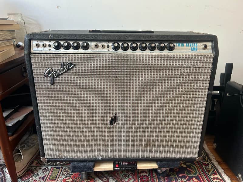Fender Twin Reverb 2-Channel 100-Watt 2x12" Guitar Combo 1970 - 1971 - Silverface image 1