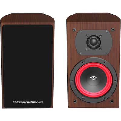 Cerwin Vega!LA Series 6.5” 2-Way Bookshelf Speakers (Pair) - LA165E(Expresso) image 1