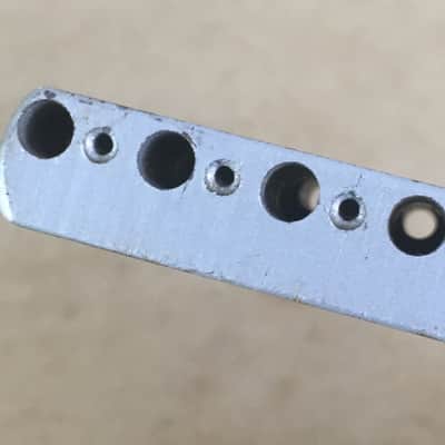 Vintage 1980s Fender Japan Lefty MIJ Tremolo Strat Block 56.5mm Spacing Stratocaster Bridge Steel image 11