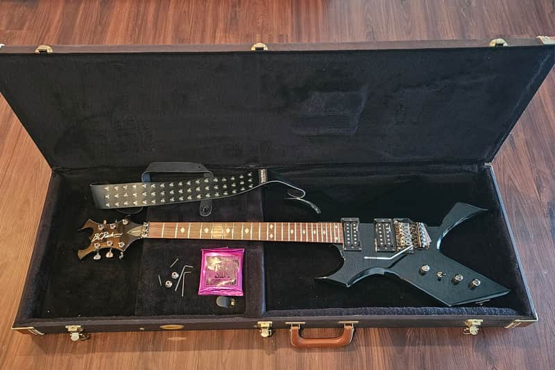 Left Handed 2002 BC Rich Warlock NJ Series - Black w/ case and more image 1