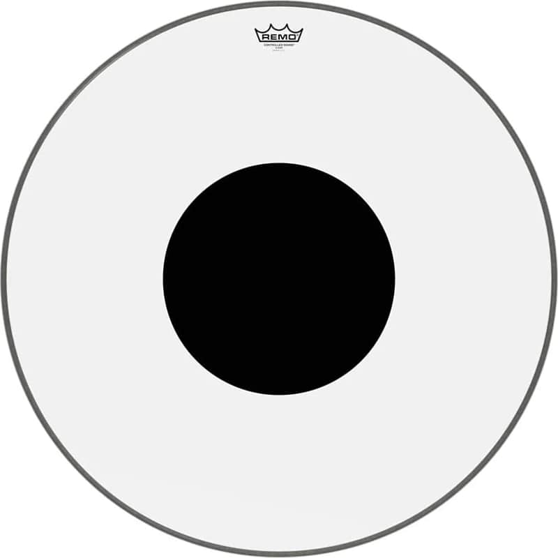 Controlled Sound Series Clear Black Dot Drumhead: Bass 28 inch. Diameter Model