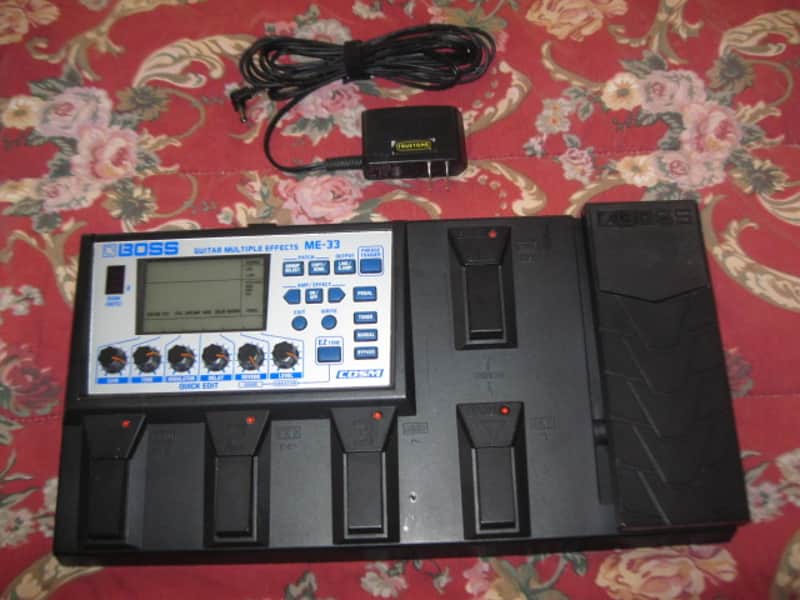 used 2001 Boss ME-22 Guitar Multi Effects unit + used Truetone NW1-US adapter (NO box, NO paperwork, NO batteries) light average wear - works fine image 1