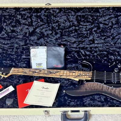 RARE 2019 Fender® QMT Pale Moon Ebony Stratocaster With Case & Candy NEAR MINT! image 1