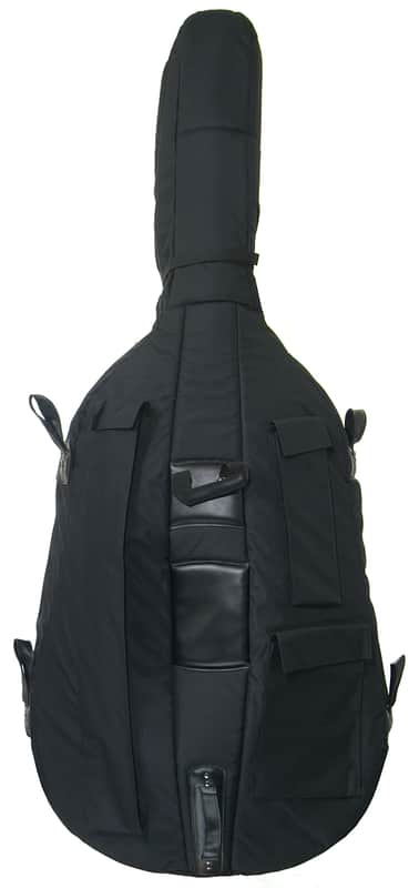 Heavy-Duty Well-Padded 3/4 Double Bass Gig Bag, Black image 1