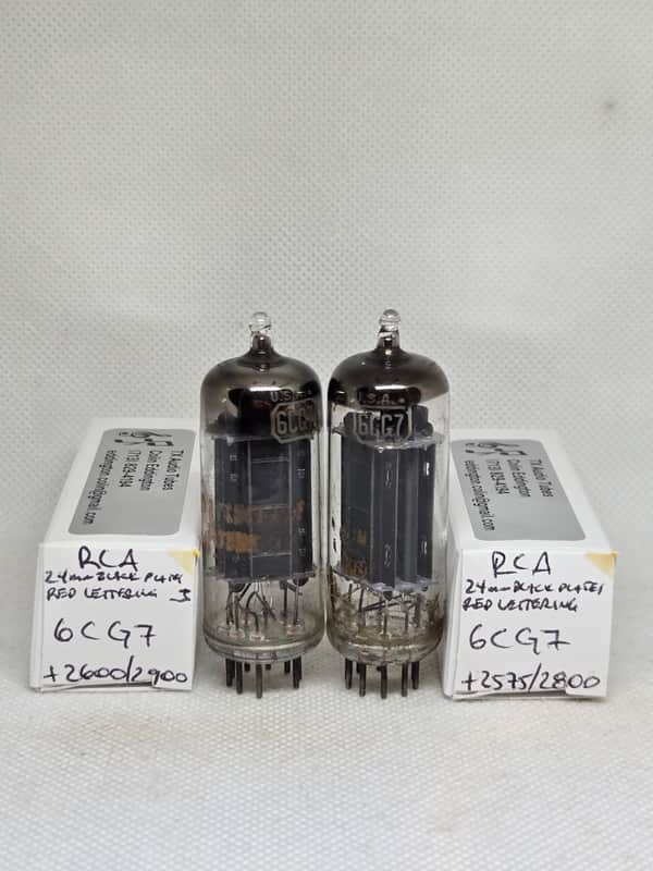 RCA 6CG7 Black Plate Matched Pair NOS image 1
