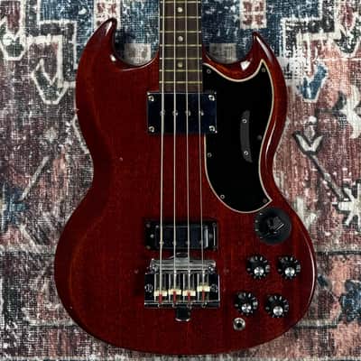 1969 Gibson EB3 Cherry Vintage 2 Pickup SG Electric Bass Guitar W/ Original Hardshell Case! image 7