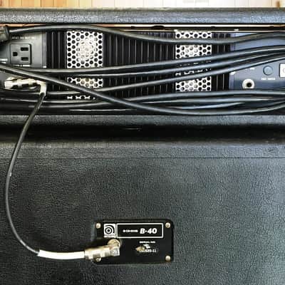 Ampeg b-40 Bass Amp head and b-40 Cabinet 1975 black image 5