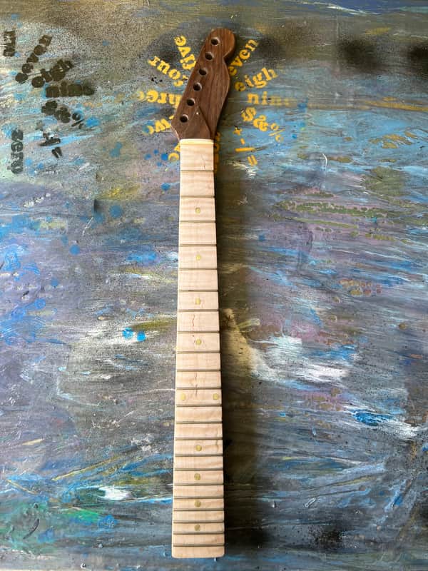 Luthier built  Stratosphere neck  2018 Maple and walnut image 1