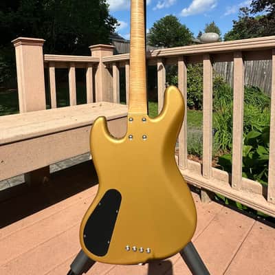 LAKLAND 1ST JOE OSBORN USA SIGNATURE MODEL BASS GUITAR MADE - LIKE NEW 1998 - Shoreline Gold image 7