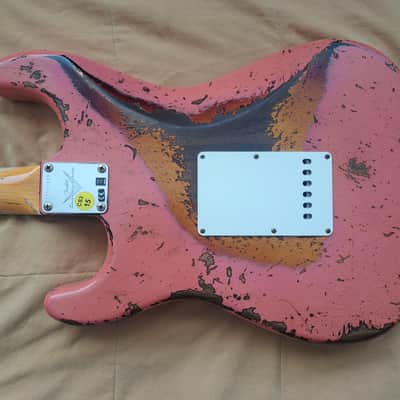 Fender Custom Shop '65 Stratocaster Super Heavy Relic Tahitian Coral Over Sunburst image 18