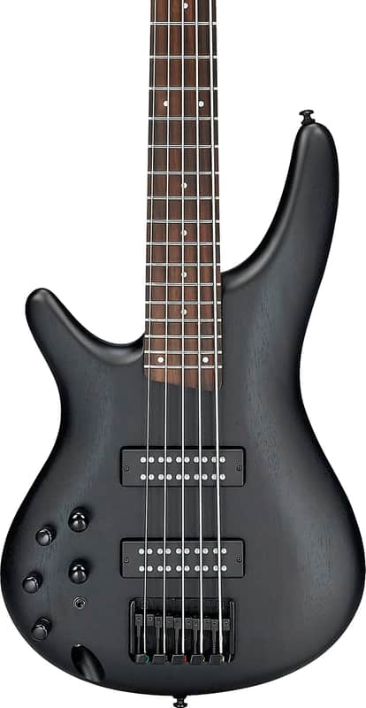 Ibanez SR305EBL Standard Left-Handed 5-String Bass Guitar, Jatoba Fingerboard, Weathered Black image 1