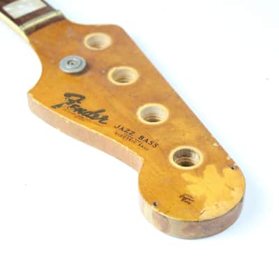 1966 Vintage Fender Jazz Bass Neck Rosewood Fretboard All Original 1960's Guitar image 5