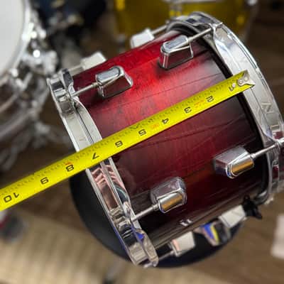 Pearl Decade Maple 10” x 7” Rack Tom - Deep Red Burst Lacquer Finish image 17
