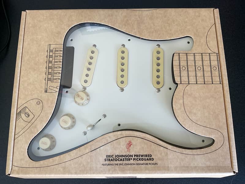 Fender Eric Johnson prewired Stratocaster pickguard 2025 - Ivory