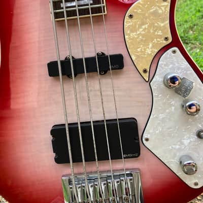 Schecter Stargazer 5 String Bass Crimson Ghost 2009 - Crimson Ghost image 7