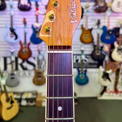Vintage Revo Series Trio Electric with P90’s, Green Yellow Burst - Pre Owned image 12
