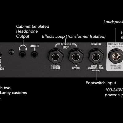 Laney IRF Dualtop 2 channel 60W Guitar Amp head w EQ Reverb and IR loader Cab Sim image 9