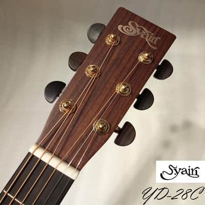 S.Yairi YD-28C all Solid Sitka Spruce & Rosewood Dreadnought Cutaway acoustic guitar image 7
