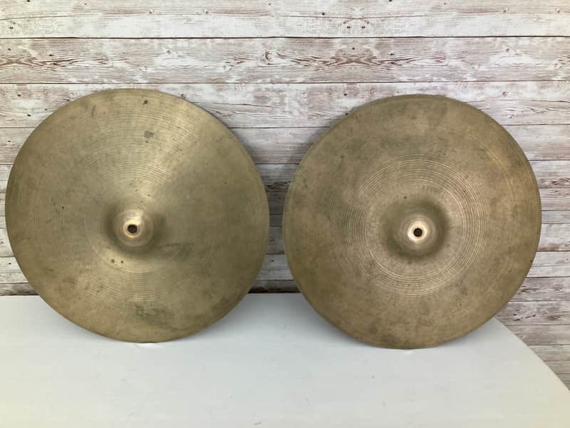 Used Zildjian 15" A. Zildjian '60s Stamp Hi-Hat Cymbals (Pair) image 1