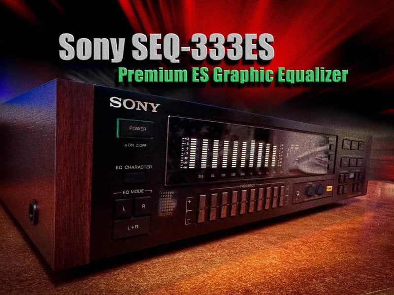 SONY SEQ-333ES Vintage Stereo Graphic Equalizer Side Wood Panels