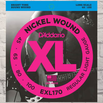 D'Addario EXL170 Light Nickel Wound 4 Bass Strings 45-100 image 1