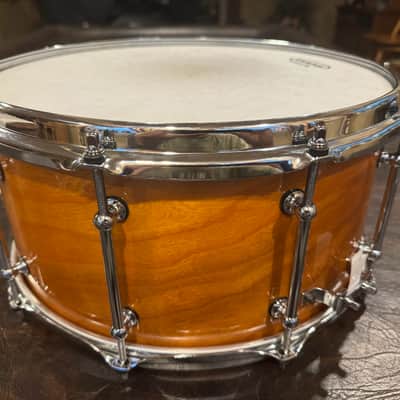 Pork Pie USA Custom 7x14 Bubinga / Cherry Snare image 6