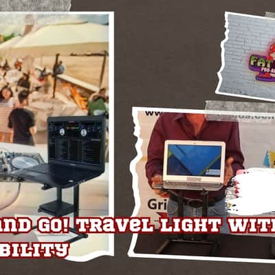 (2x BUNDLE) DJ Booth Laptop Stand by FAT TOAD | Sub-Tray Shelf Rack iPad Tablets image 12