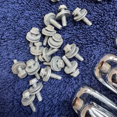 Slingerland Lot of 10 Vintage Bass Drum Lugs 70s - Chrome image 6