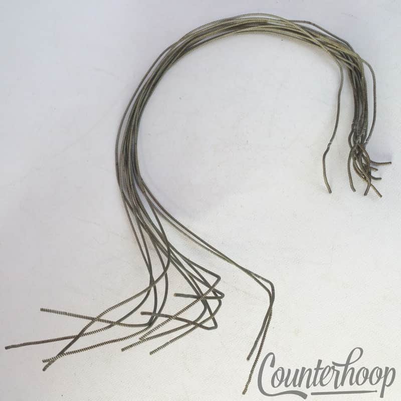 Leedy 13"11-Strands Snare Drum Coiled Silk Wound Wires Coils Vintage10s Marching image 1
