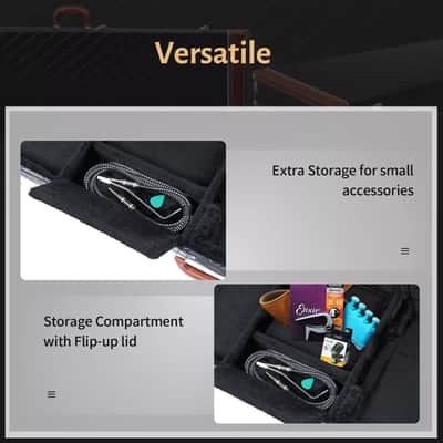 Electric Guitar Hard Case | Diamond Pattern for GST, GTL, 170, SG, and Burning Fire Style Guitars | Durable Wood & Plush Interior image 5