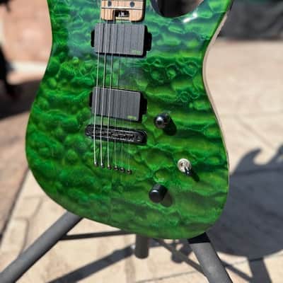 custom built Ibanez style guitar RGA style 2025 - Transparent green nitro image 4