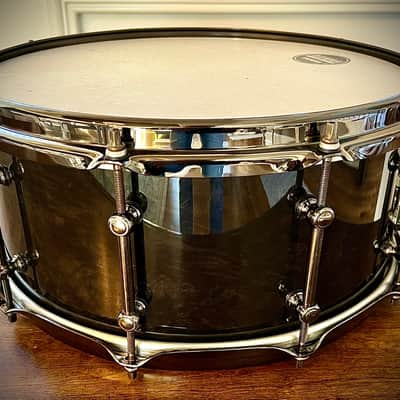 TAMA LMB1465MMB 14x6.5” S.L.P. Power Maple Snare Drum in Midnight Mapa Burl Finish image 5