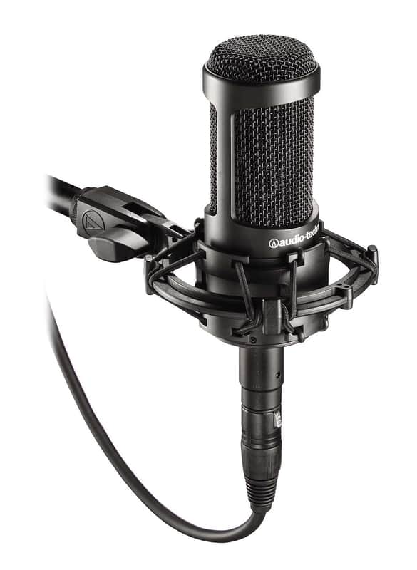 Audio Technica AT2035 Side Address Cardioid Condenser Studio Microphone/Mic+Case image 1
