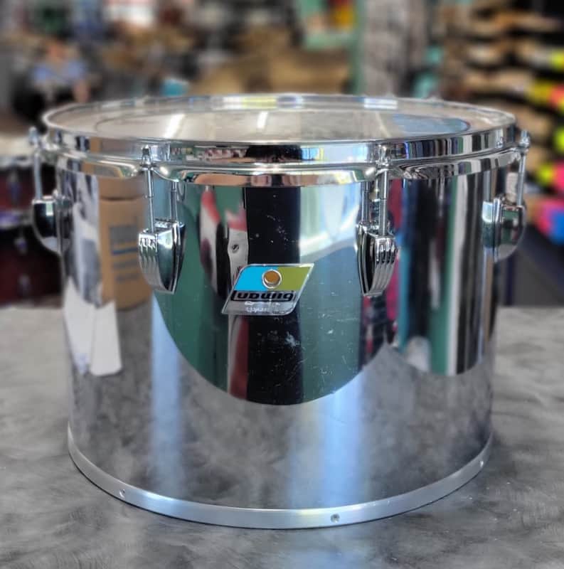 Used Ludwig 14x10 Vintage Classic Maple Concert Tom Chrome Over Wood image 1