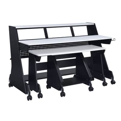 Musiea EX88 Series 88 Keys Music Studio Desk Workstation with Rack Cabinet (White) image 3