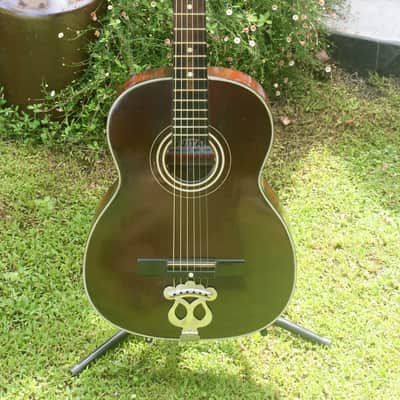 Yamaha Nippon Gakki Dynamic Guitar No.10B Red Label 1961 Maroon+Original Semi Hrad Case image 2