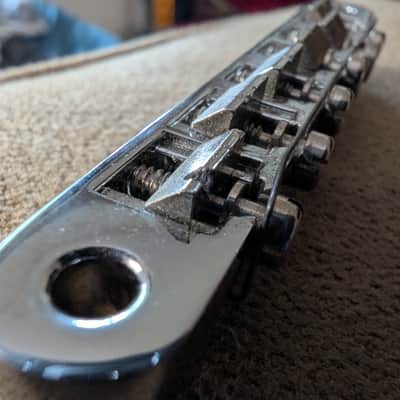 Gibson 1970s ABR-1 Tune-O-Matic Bridge w 1963 Rosewood Base image 7