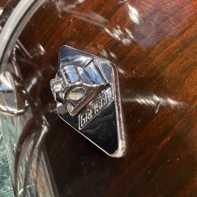 Gretsch Drum Kit, 20", 14", 12", 6x14" Early 1980s, Square Badge - Walnut image 8