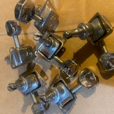 Schaller SIx-In-Line Tuners for Fender Strat or Tele '70's/'80's - NIckel image 1