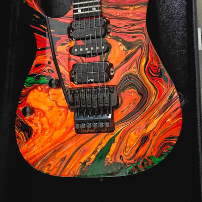 IBANEZ RG 470 Orange Tiger Custom Swirl-Year 1993-Lefthand - one off!! image 1